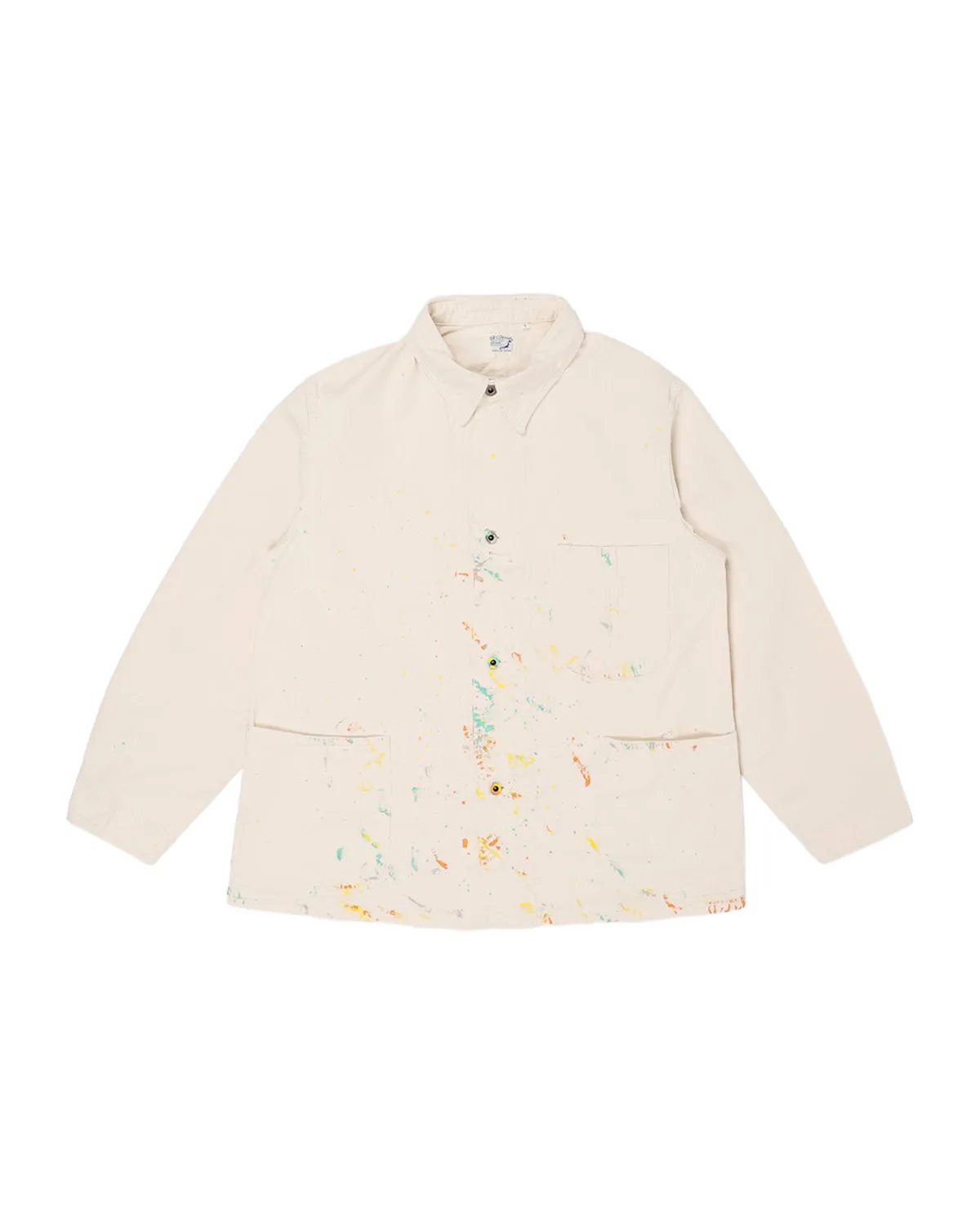 01-6150-P66 - Coverall Kinari Denim - Ecru with Paint