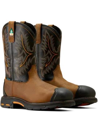 Ariat Boots, 11 inch WorkHog CSA XTR Waterproof Composite Toe Work Boot, 10042491 RYE BROWN