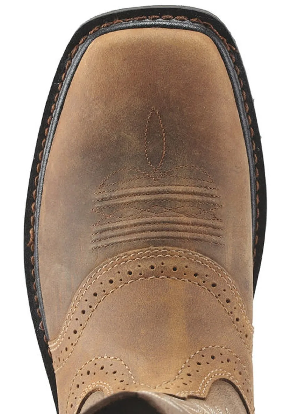 Mens Ariat Sierra Wide Square Toe Western Work Boots - Pull-On Style