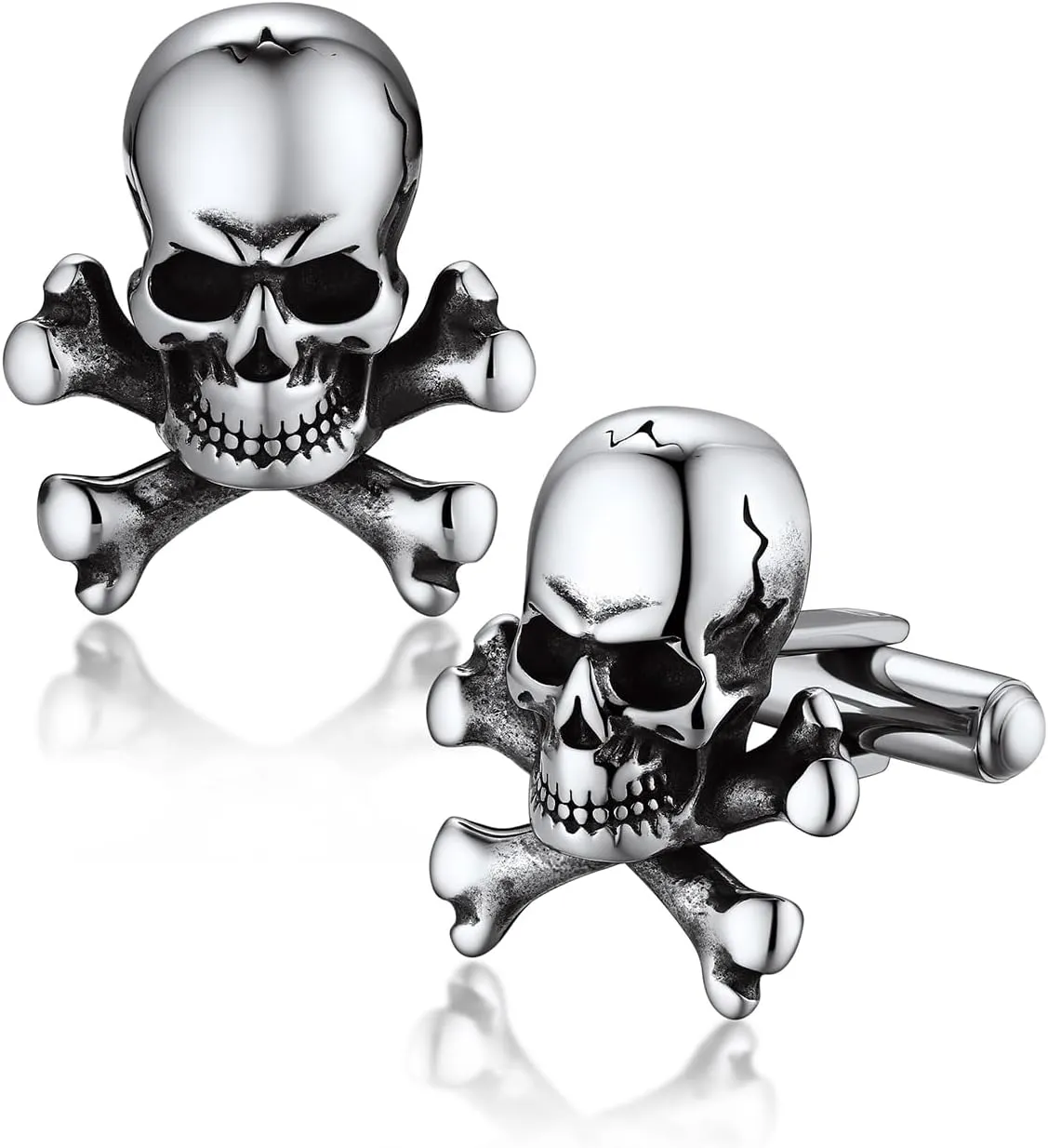 Bandmax Mens Cufflinks Stainless Steel Viking/Skull/Masonic Cuff Links for Men Best Gift for Father Husband Son