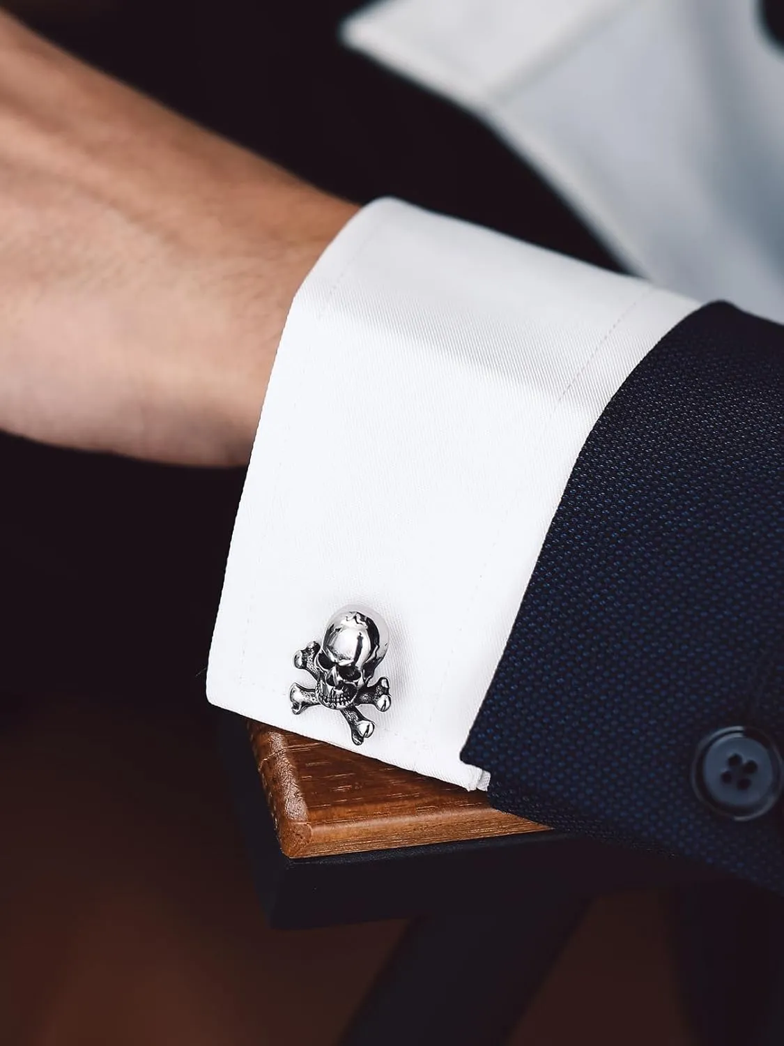 Bandmax Mens Cufflinks Stainless Steel Viking/Skull/Masonic Cuff Links for Men Best Gift for Father Husband Son