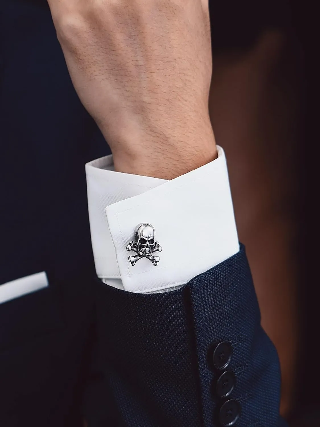 Bandmax Mens Cufflinks Stainless Steel Viking/Skull/Masonic Cuff Links for Men Best Gift for Father Husband Son