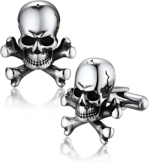 Bandmax Mens Cufflinks Stainless Steel Viking/Skull/Masonic Cuff Links for Men Best Gift for Father Husband Son