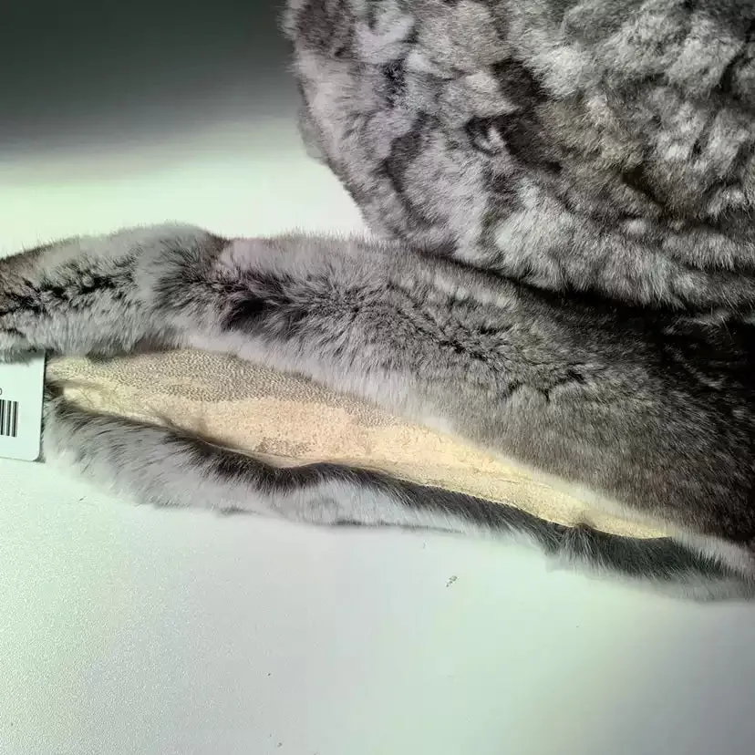 Chinchilla Bear Hat Chinchilla Leather Braided Round Hat Thickened Double-layer Elastic Hat Anti-cold Windproof Warm