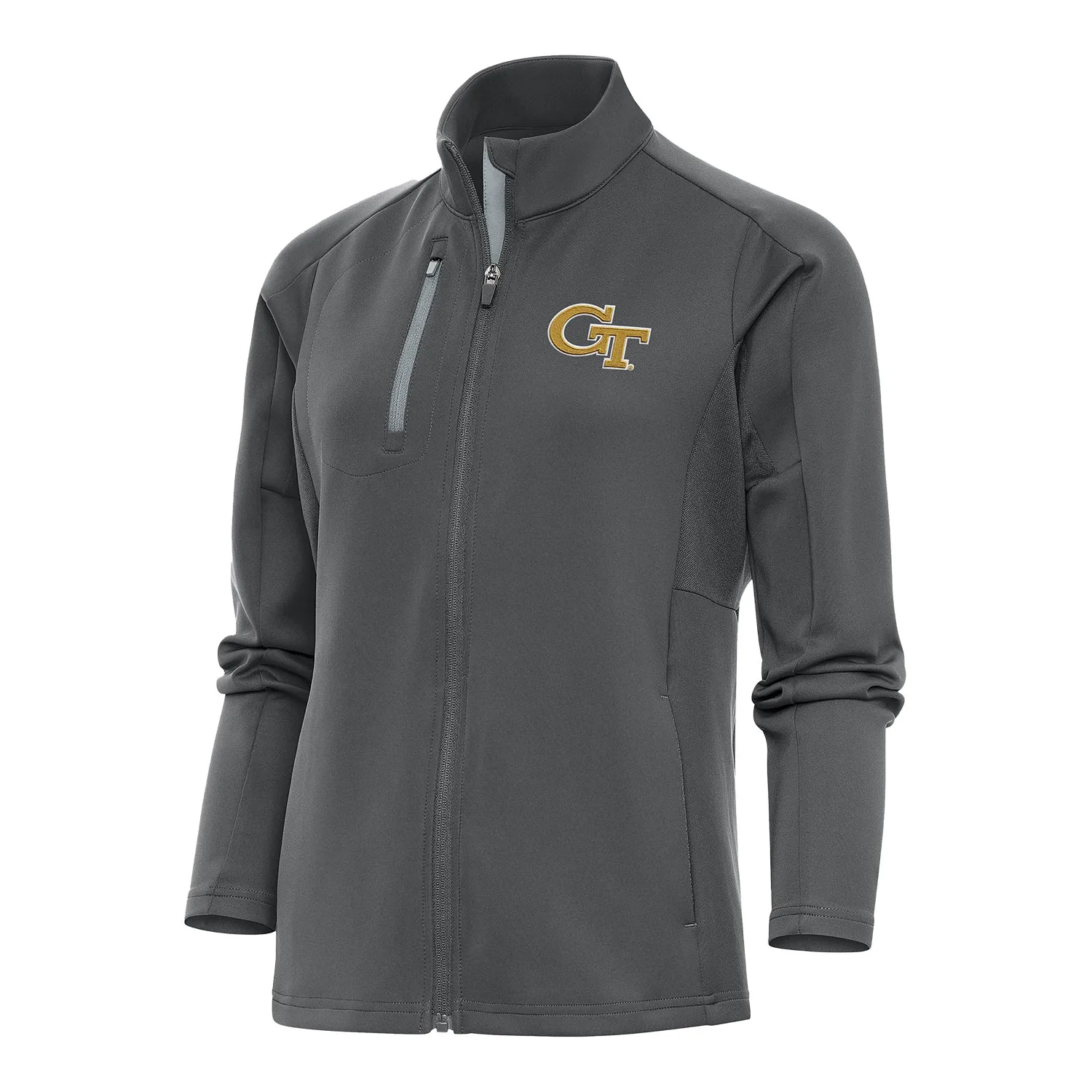 Ladies Georgia Tech Yellow Jackets Full Zip Generation Grey Jacket