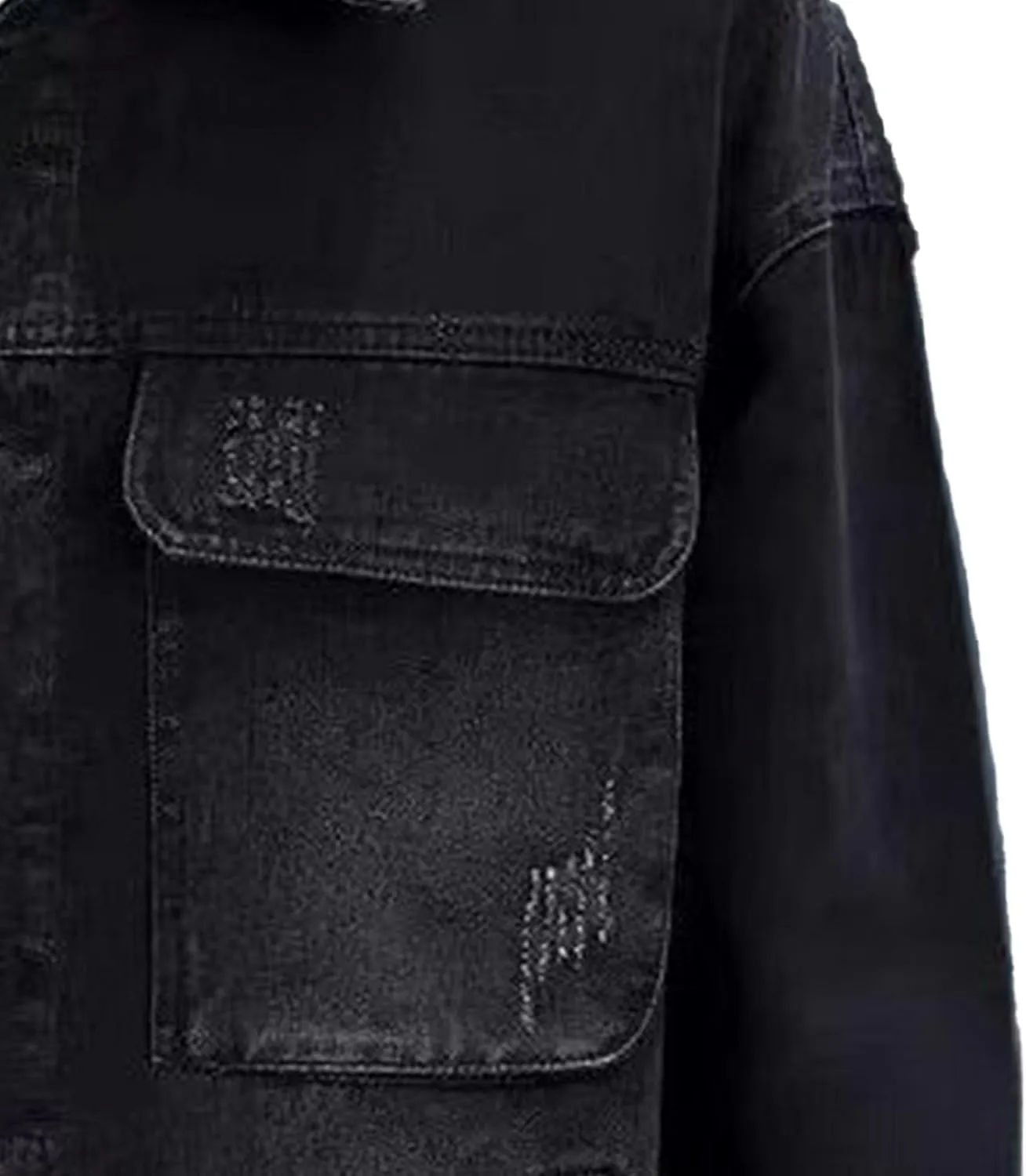 Mens Classic Lapel Jean Jacket Casual Slim Fit Trucker Cowboy Coat Pocket Front Casual Men Denim Jackets