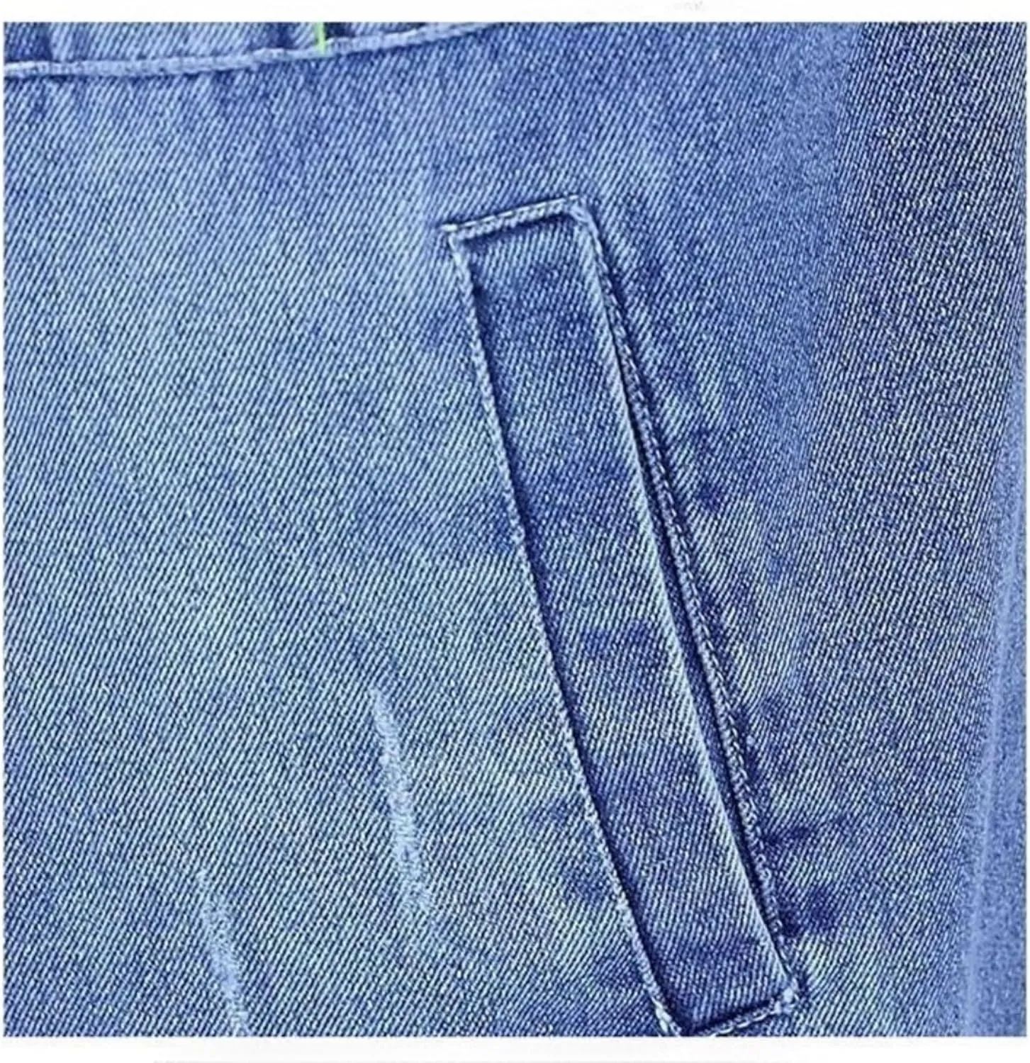 Mens Classic Lapel Jean Jacket Casual Slim Fit Trucker Cowboy Coat Pocket Front Casual Men Denim Jackets