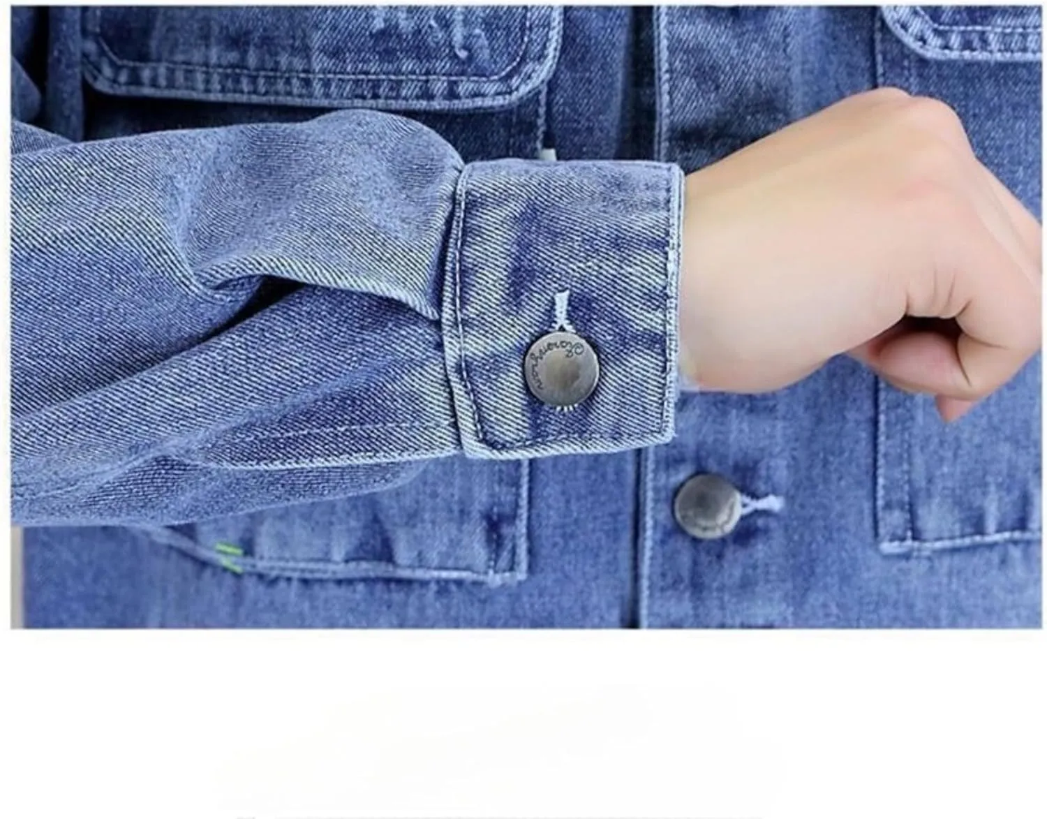 Mens Classic Lapel Jean Jacket Casual Slim Fit Trucker Cowboy Coat Pocket Front Casual Men Denim Jackets