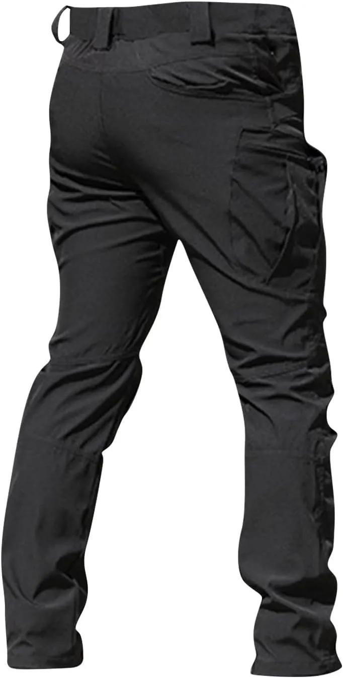 midelxp Stretch Cargo Pants for Men Work Ripstop Flex Flexcamo Tactical Waterproof Pants Camping Hiking Pants Multi Pockets