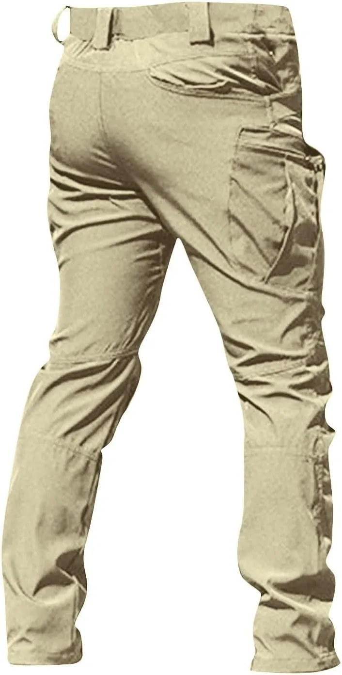 midelxp Stretch Cargo Pants for Men Work Ripstop Flex Flexcamo Tactical Waterproof Pants Camping Hiking Pants Multi Pockets