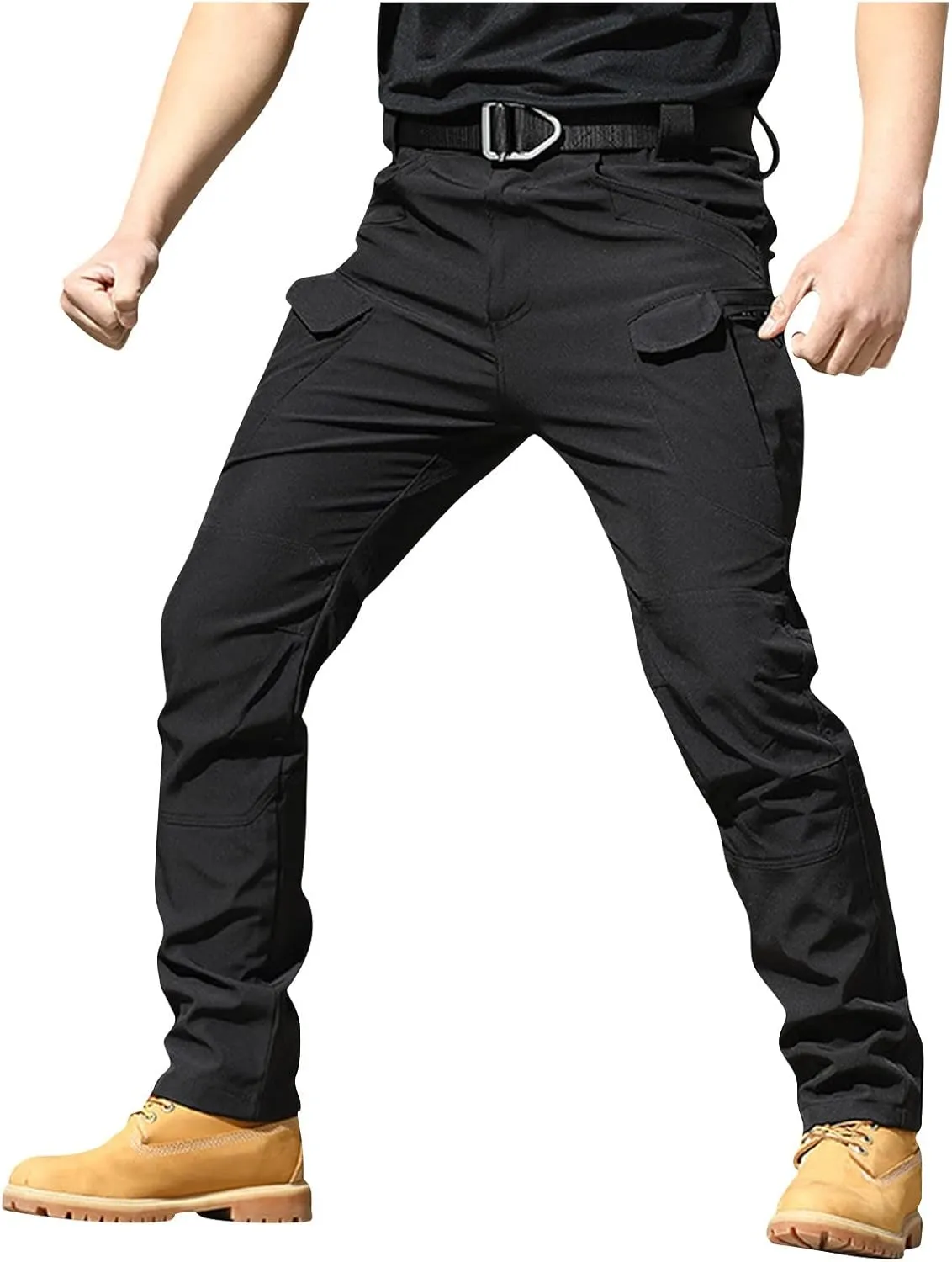 midelxp Stretch Cargo Pants for Men Work Ripstop Flex Flexcamo Tactical Waterproof Pants Camping Hiking Pants Multi Pockets