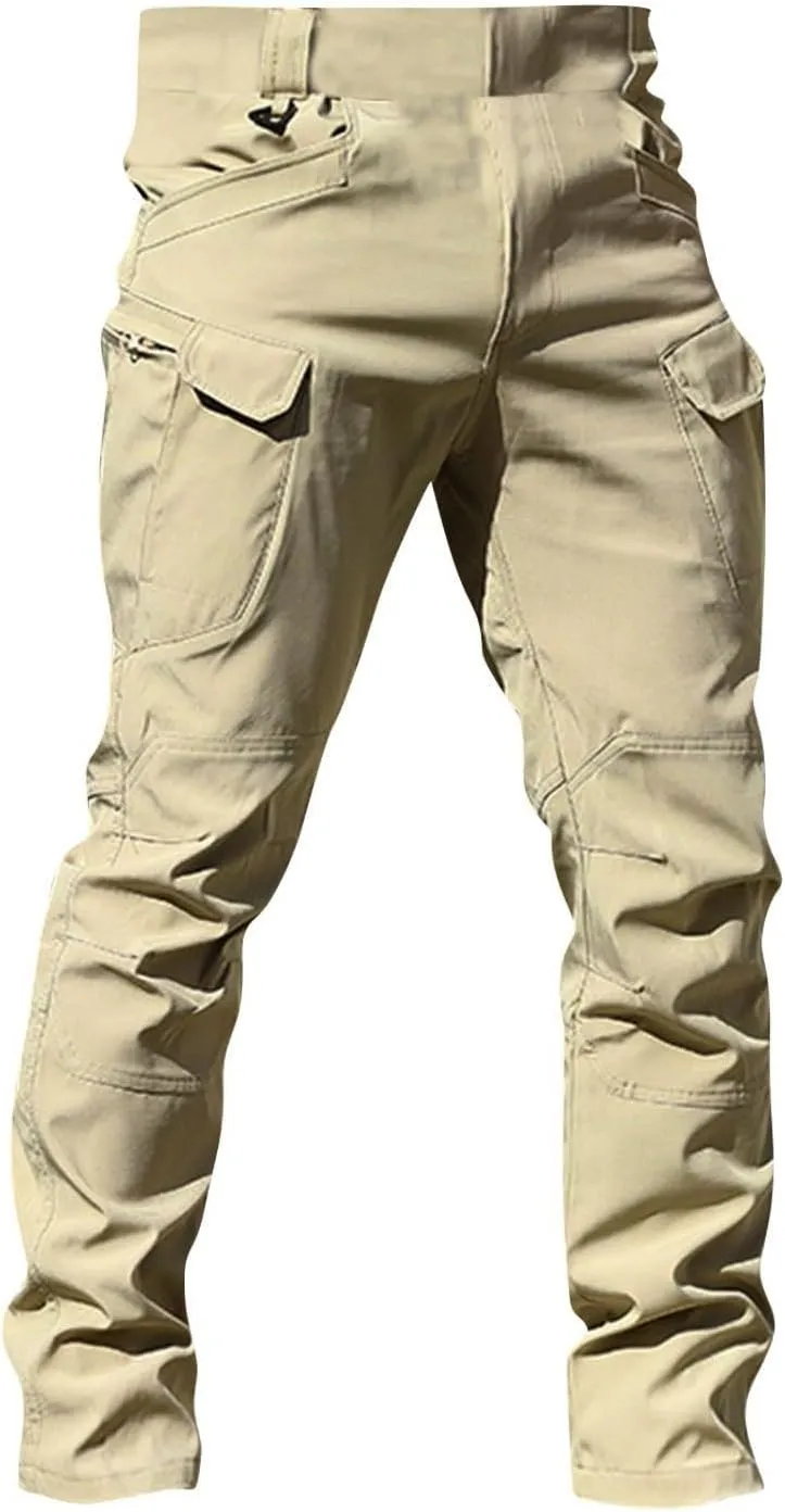 midelxp Stretch Cargo Pants for Men Work Ripstop Flex Flexcamo Tactical Waterproof Pants Camping Hiking Pants Multi Pockets