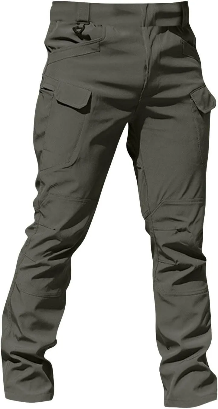 midelxp Stretch Cargo Pants for Men Work Ripstop Flex Flexcamo Tactical Waterproof Pants Camping Hiking Pants Multi Pockets