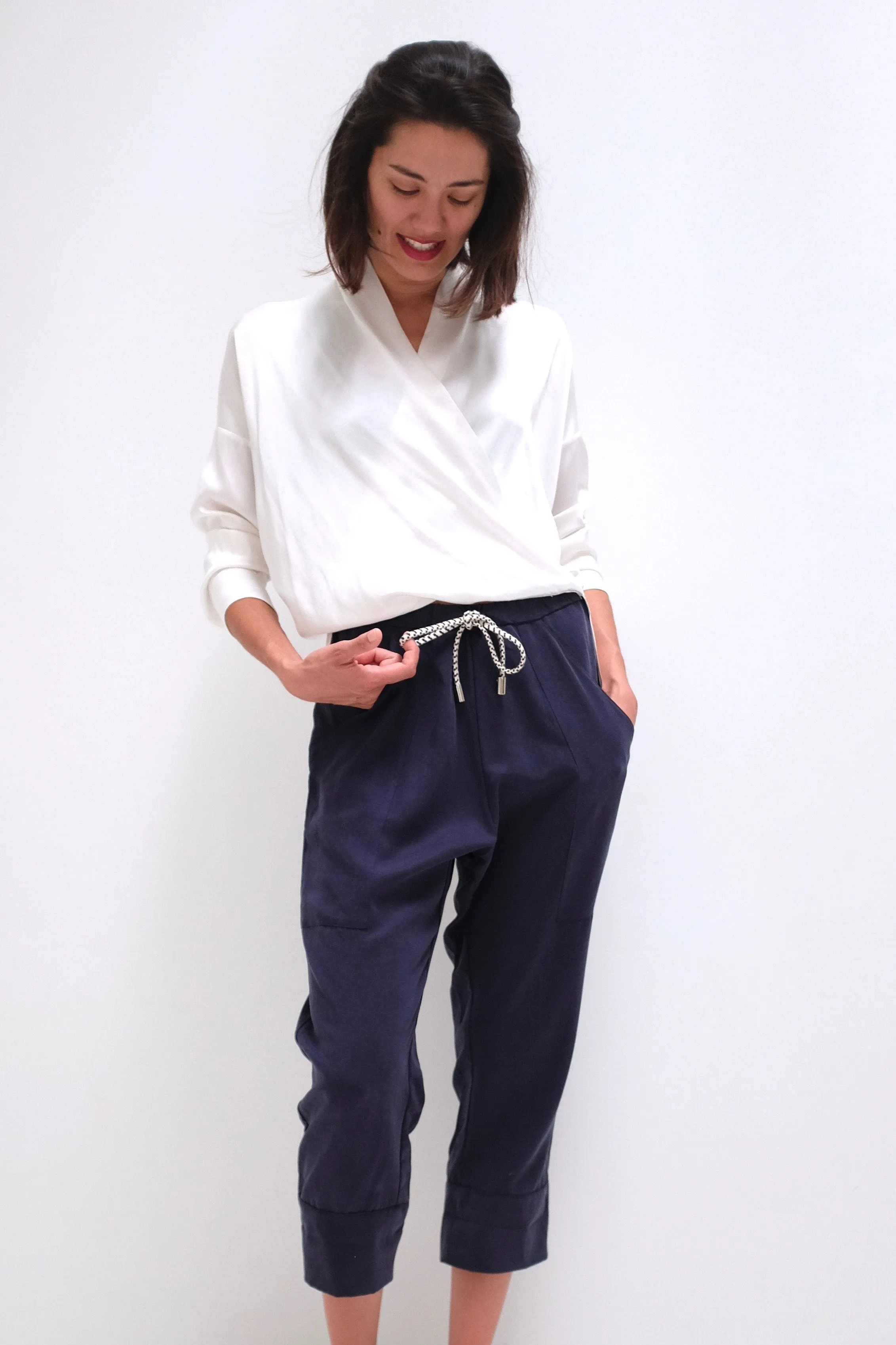 Natalie Busby Slouch Pant in Army Green