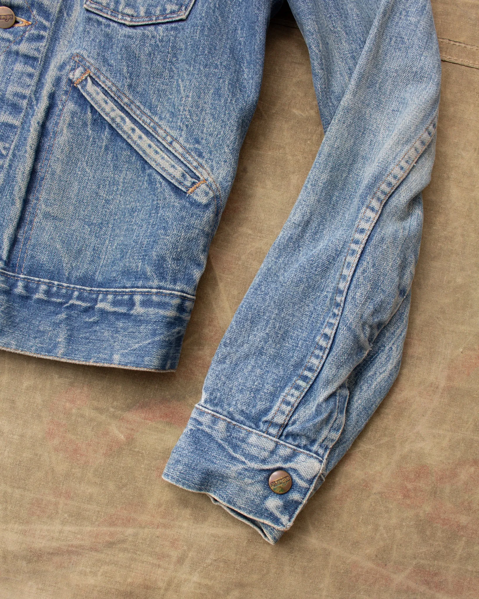 No. 2 Vintage 1980's Wrangler Broken Twill Denim Jacket Size 34