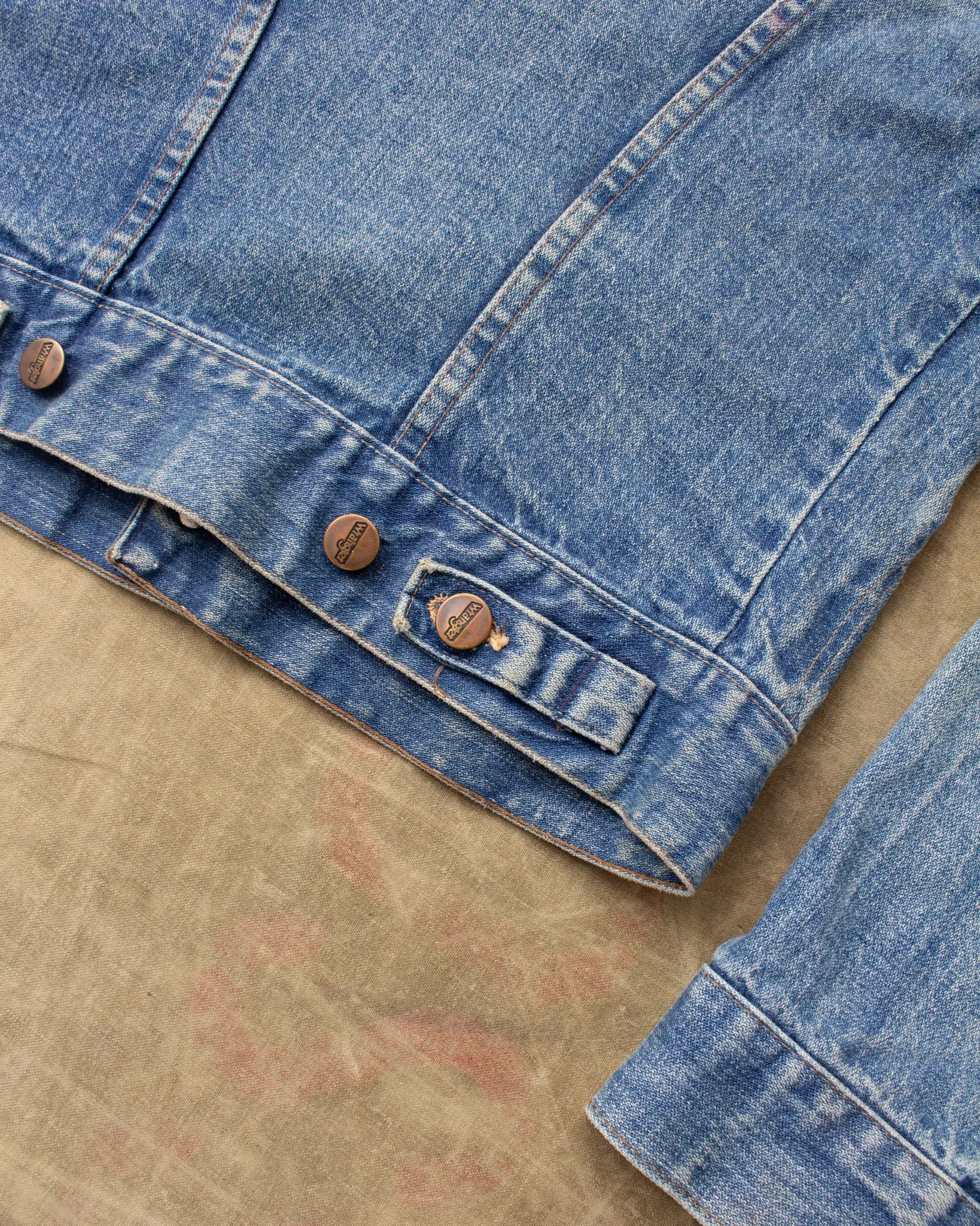 No. 2 Vintage 1980's Wrangler Broken Twill Denim Jacket Size 34