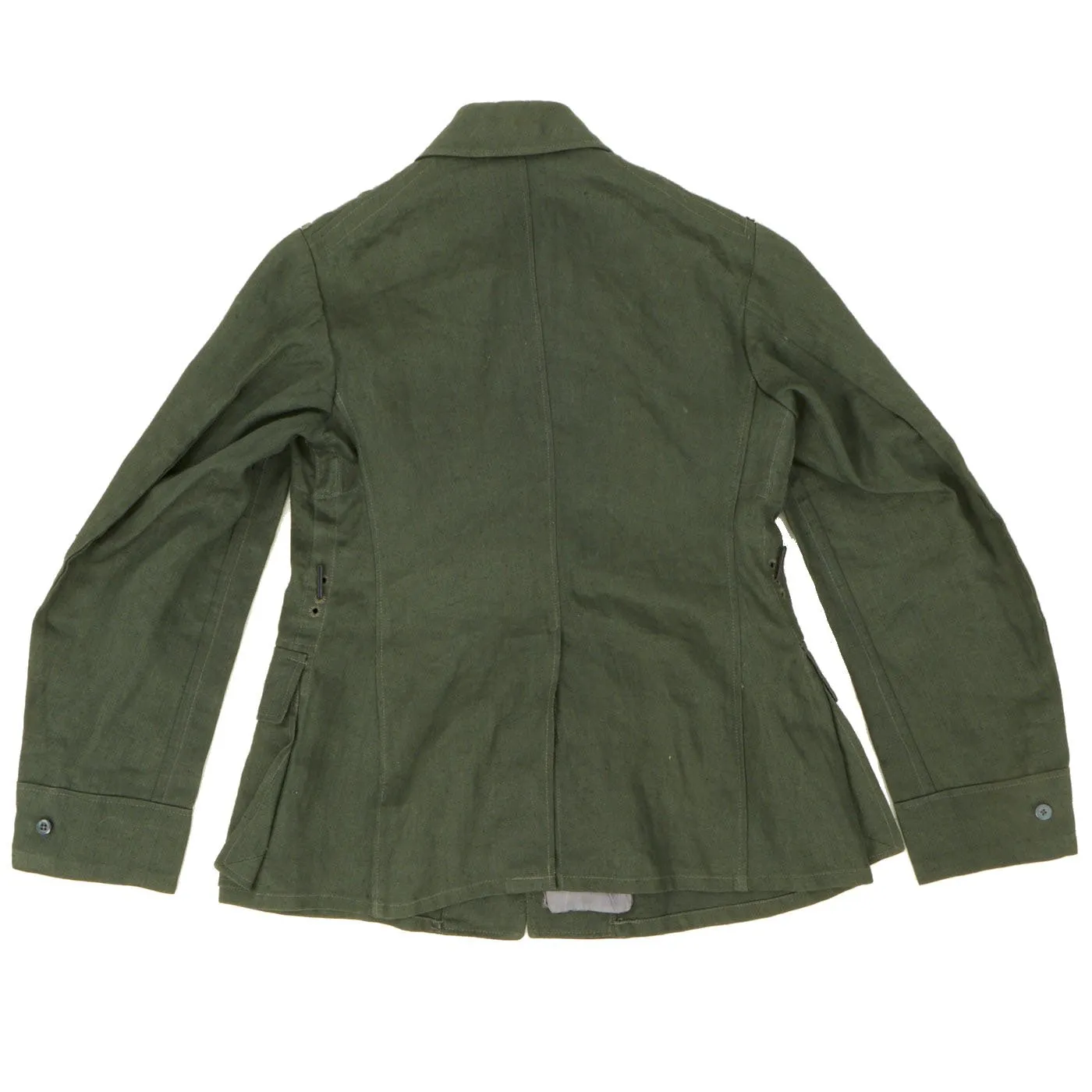 Original German WWII Luftwaffe HBT Reed Green M43 Tunic in Mint Condition