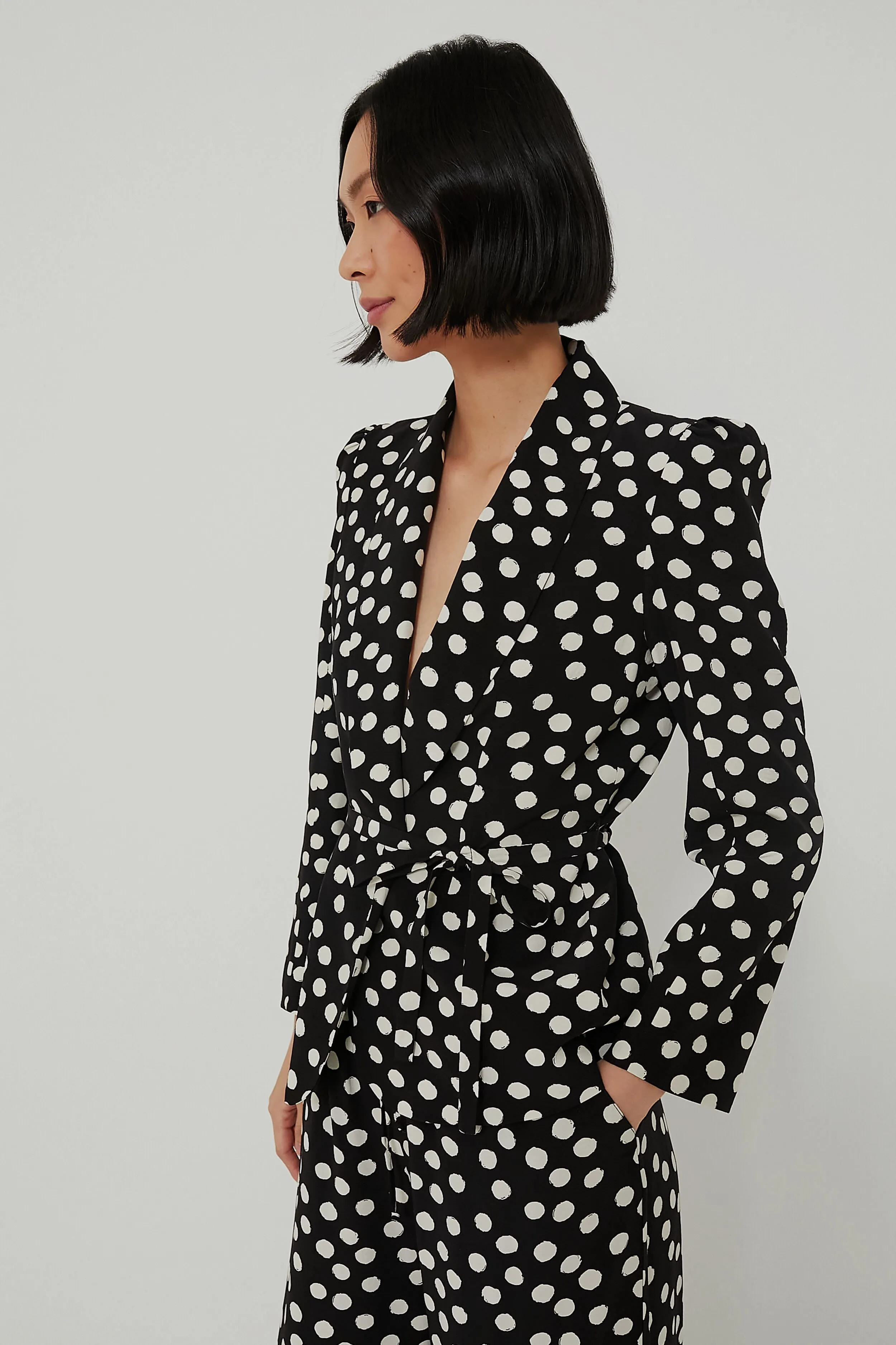 Painterly Dots Black Paris Jacket