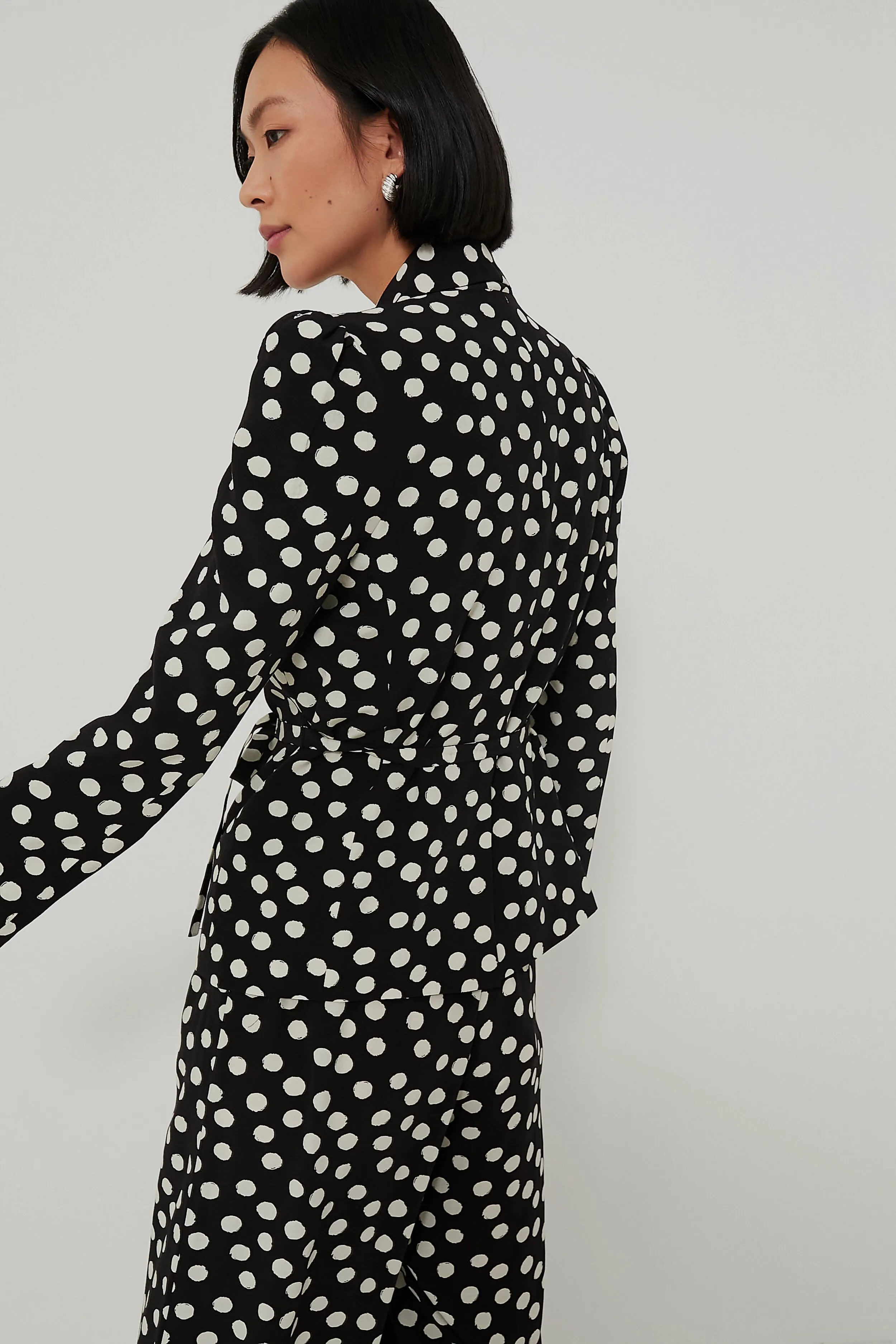 Painterly Dots Black Paris Jacket