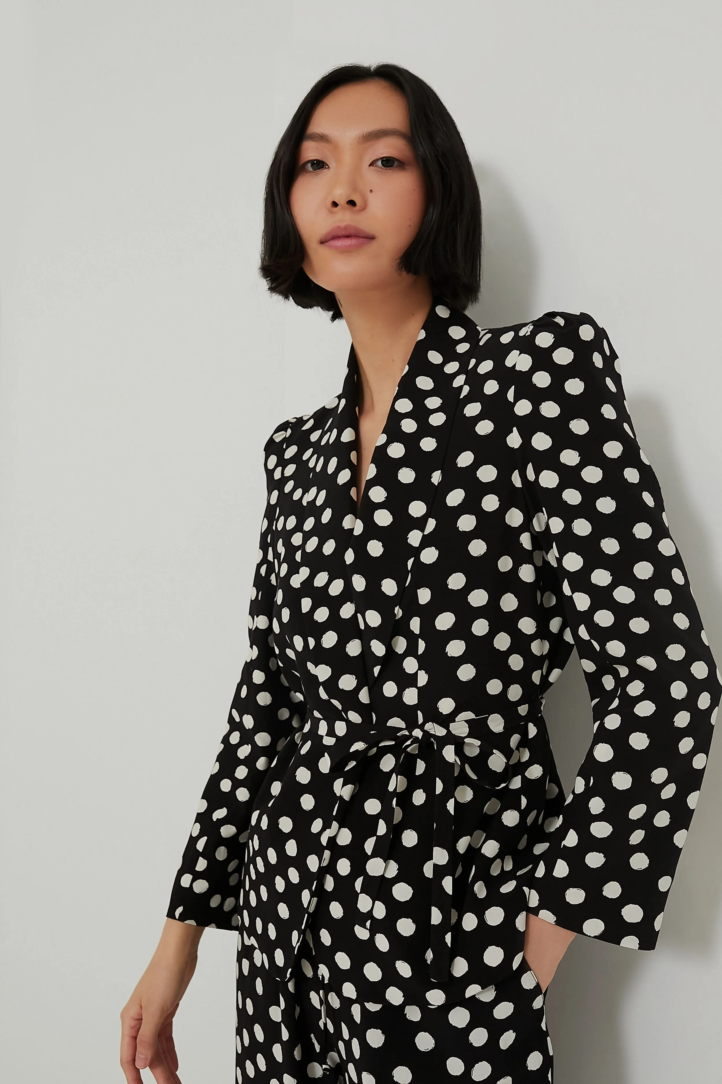 Painterly Dots Black Paris Jacket