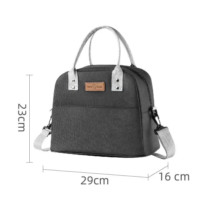 Portable Insulated Bag Hand-Carried Thickened Lunch Bag Cationic Student Lunch Box Bag Large Capacity Work Lunch Bag