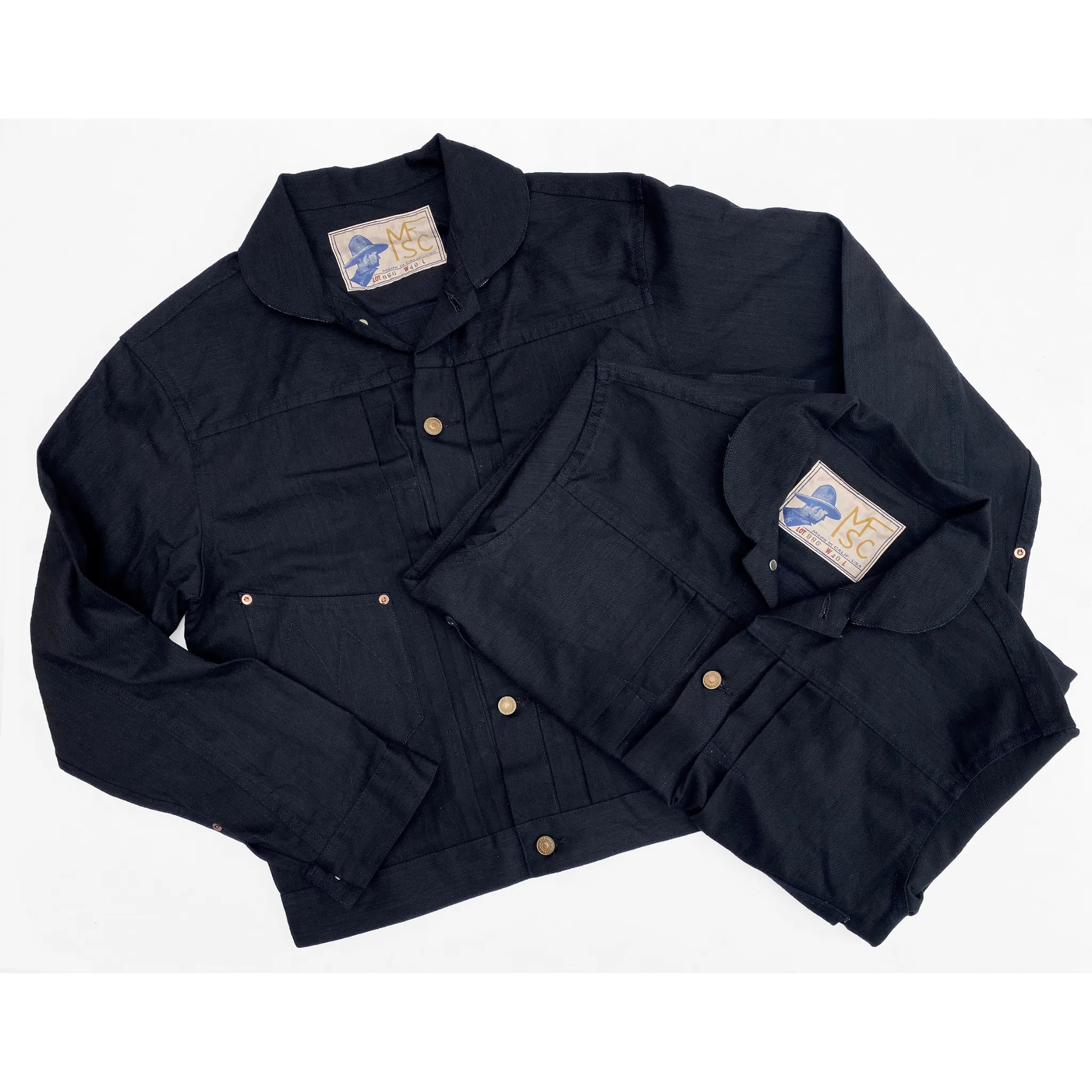 Ranch Blouse - Black Sulfur-dyed Denim - Warehouse