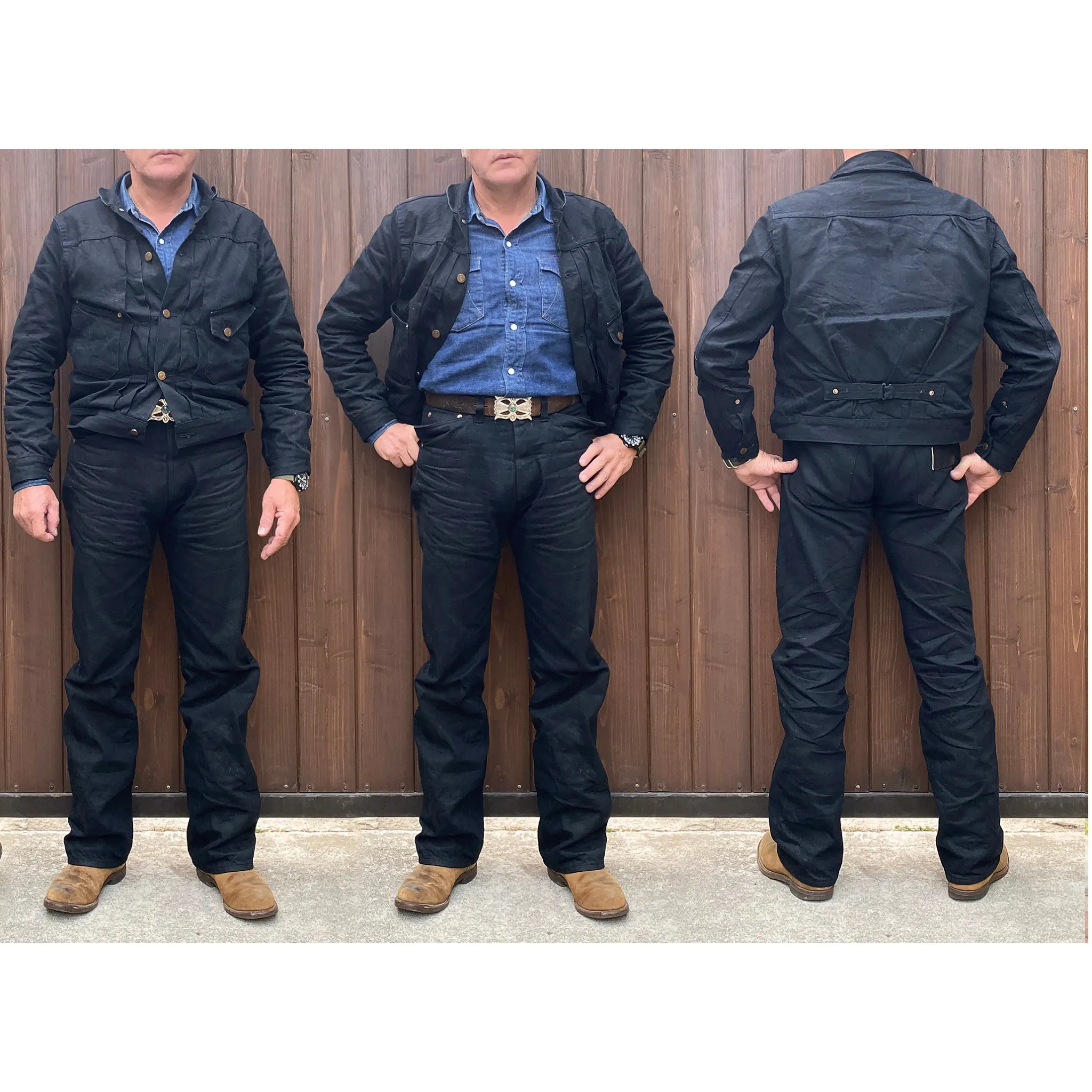 Ranch Blouse - Black Sulfur-dyed Denim - Warehouse