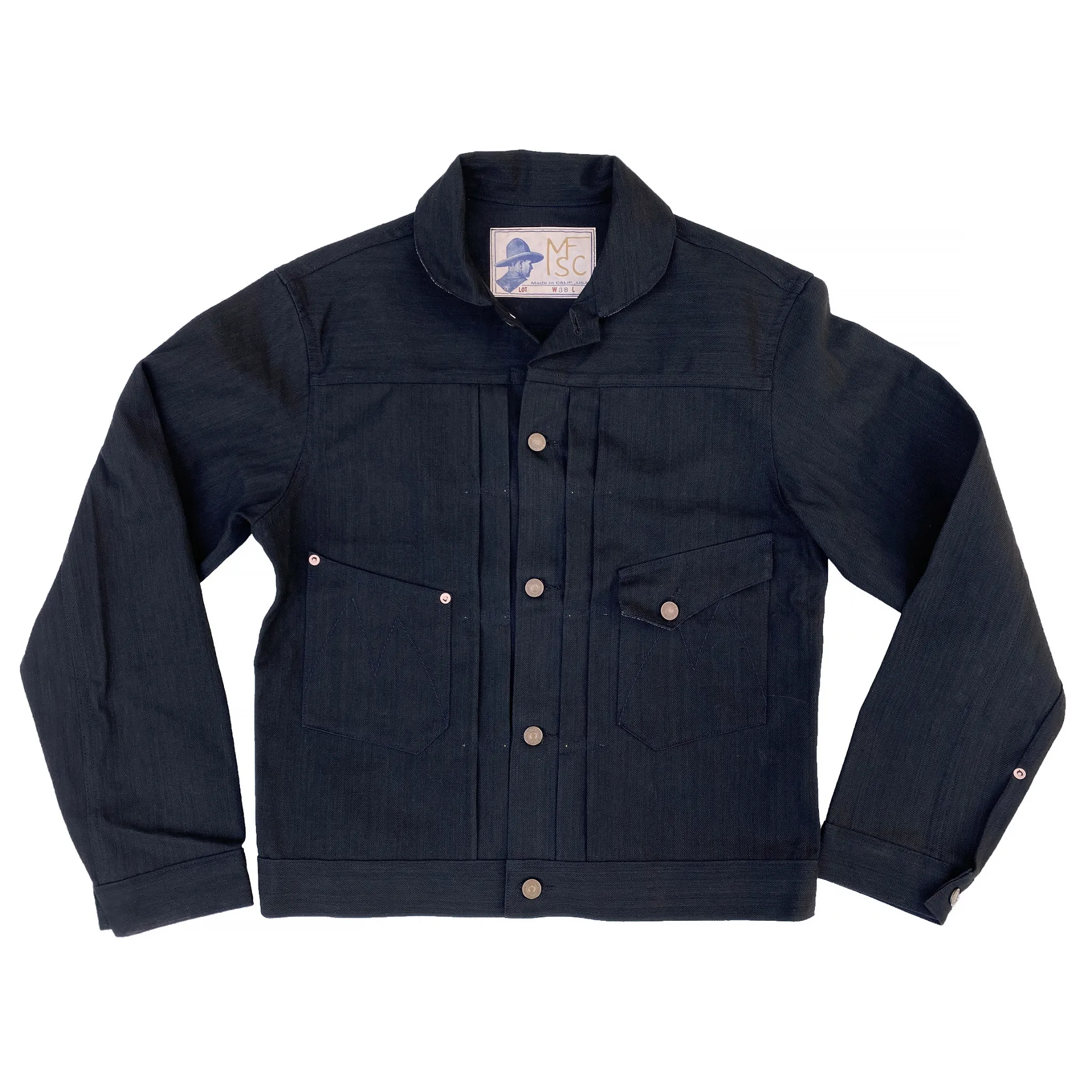Ranch Blouse - Black Sulfur-dyed Denim - Warehouse