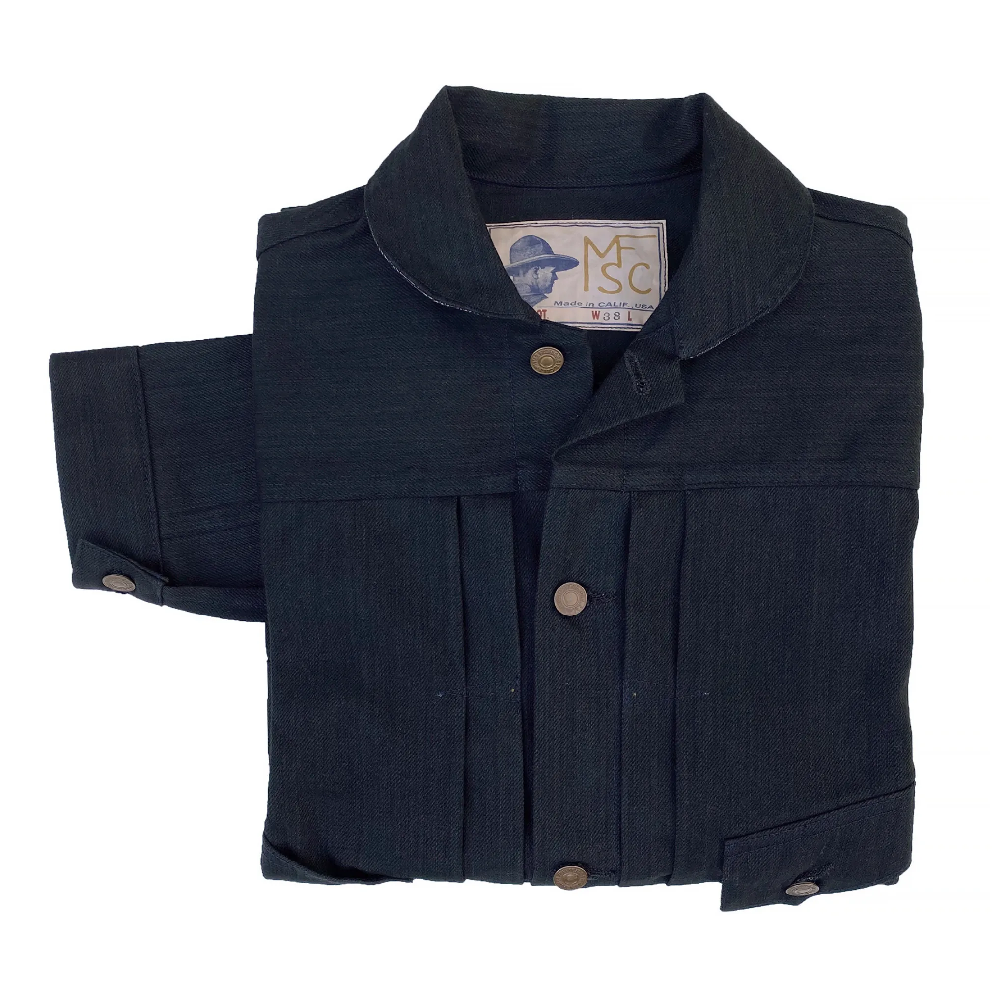 Ranch Blouse - Black Sulfur-dyed Denim - Warehouse