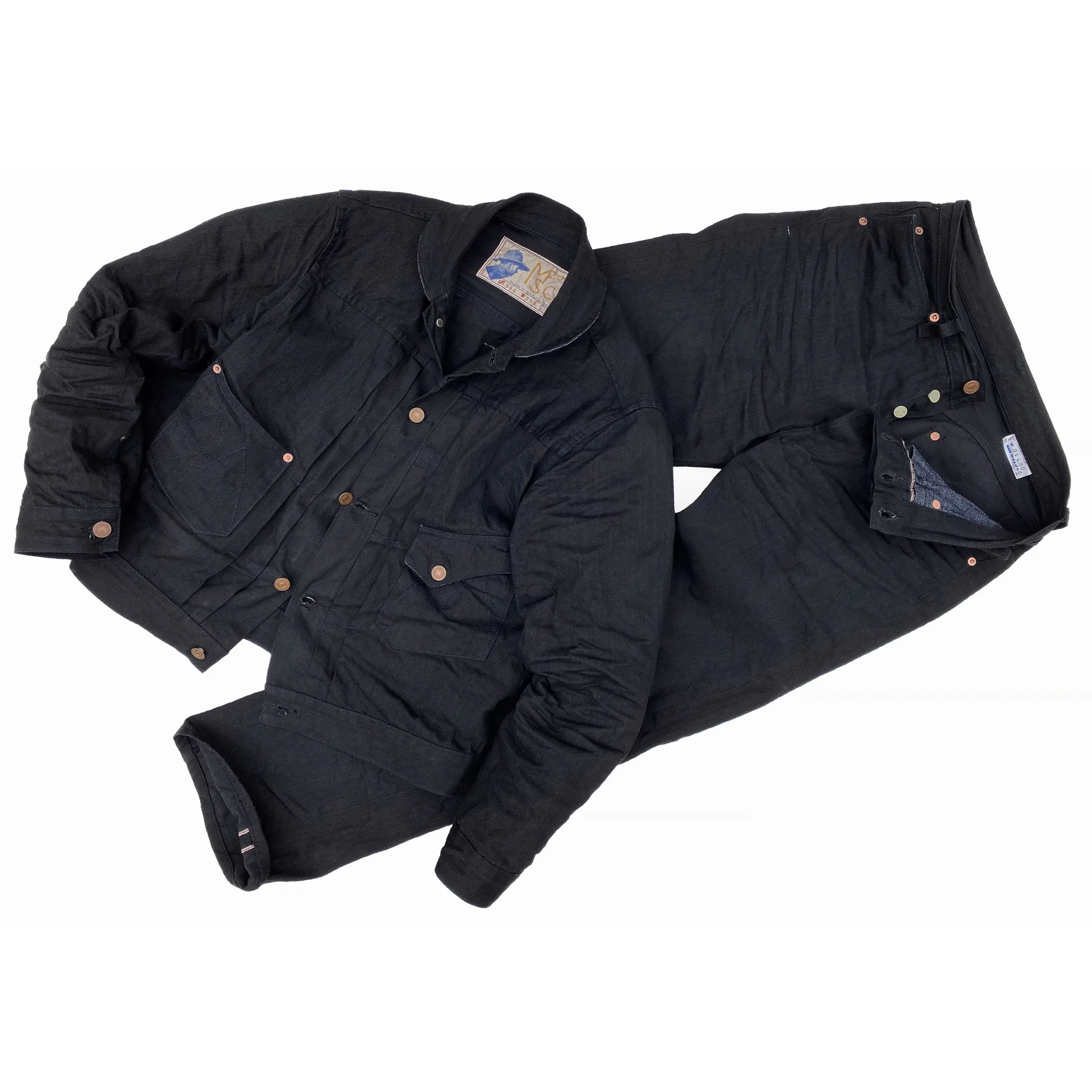 Ranch Blouse - Black Sulfur-dyed Denim - Warehouse