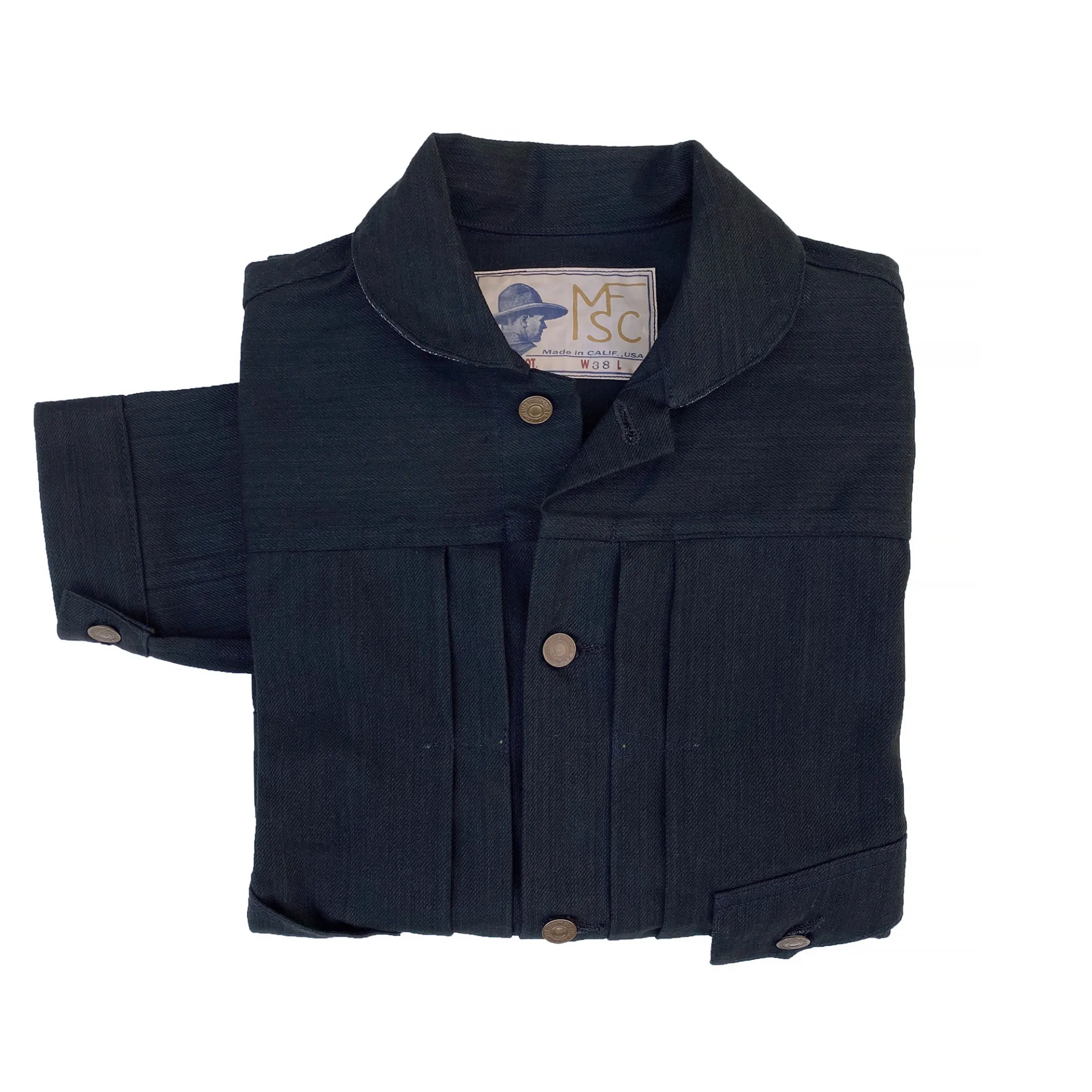 Ranch Blouse - Black Sulfur-dyed Denim - Warehouse
