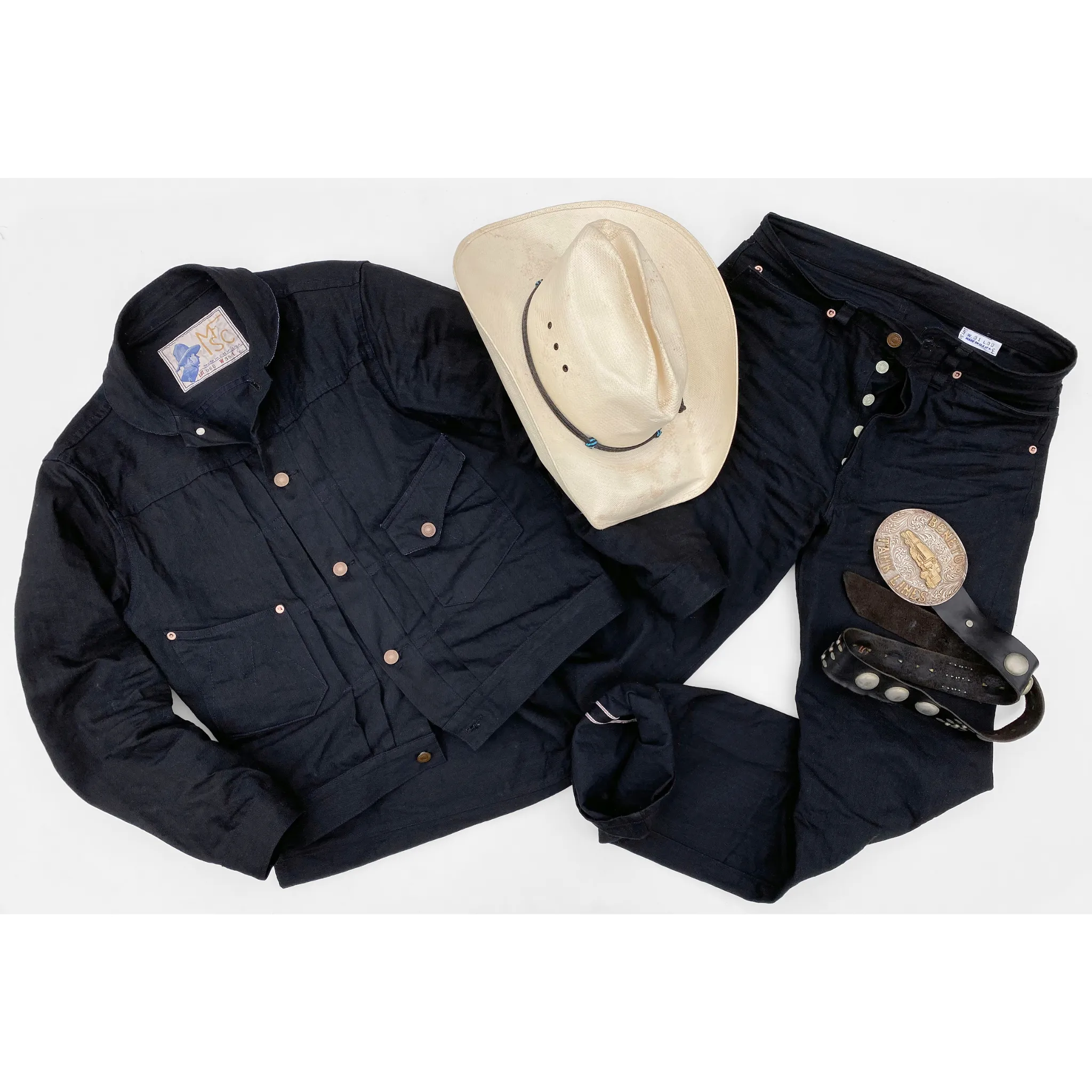 Ranch Blouse - Black Sulfur-dyed Denim - Warehouse