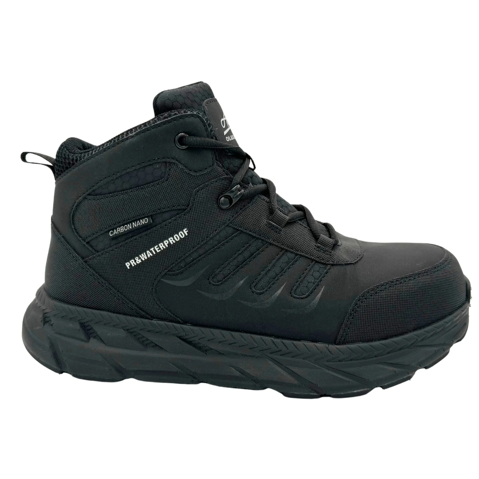 ULTRALIGHT: MEN'S 6" WORK BOOT: BLACK 9258PR [CARBON NANO SAFETY TOE, WATERPROOF, PUNCTURE RESISTANT, SLIP RESISTANT]