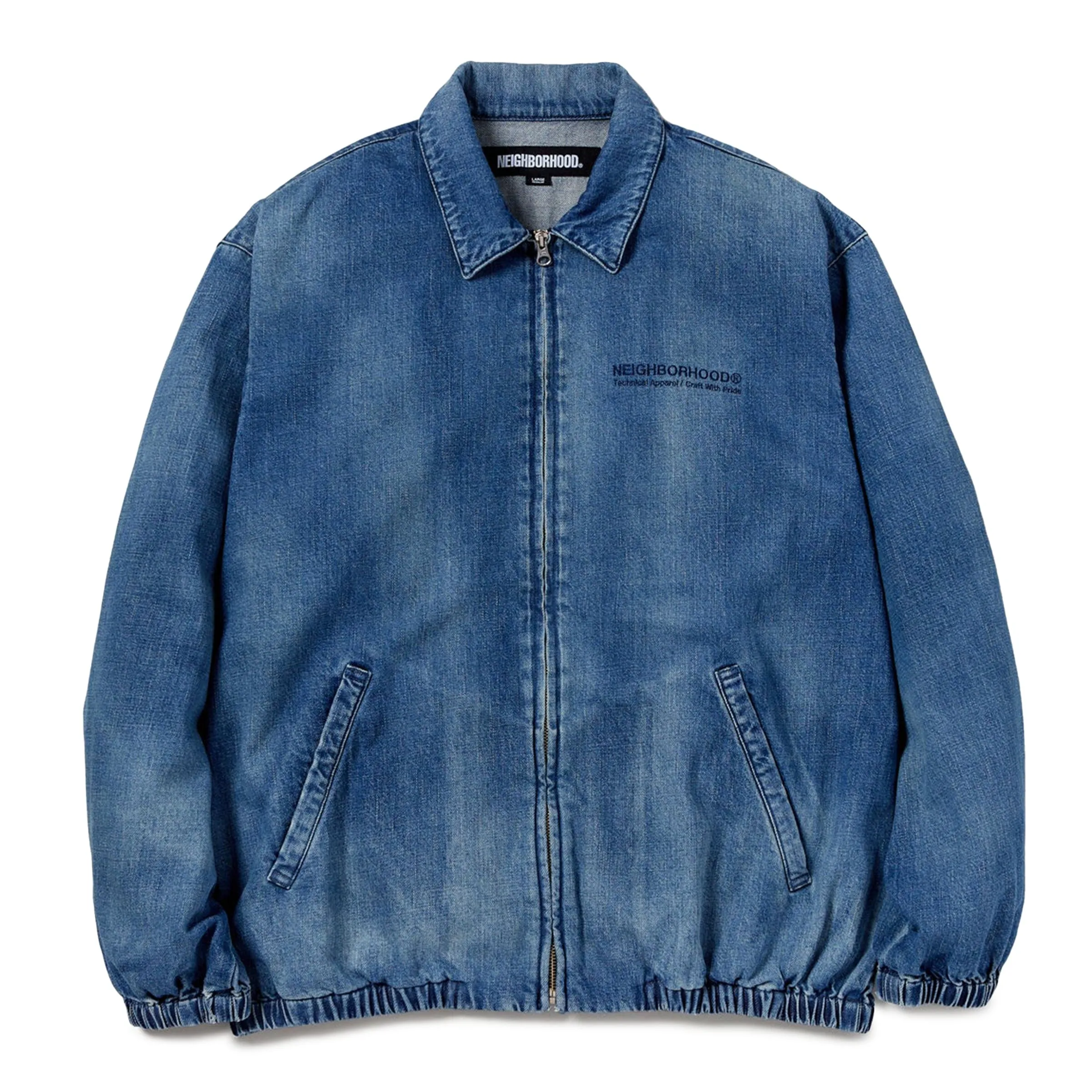 WASHED DENIM ZIP WORK JACKET