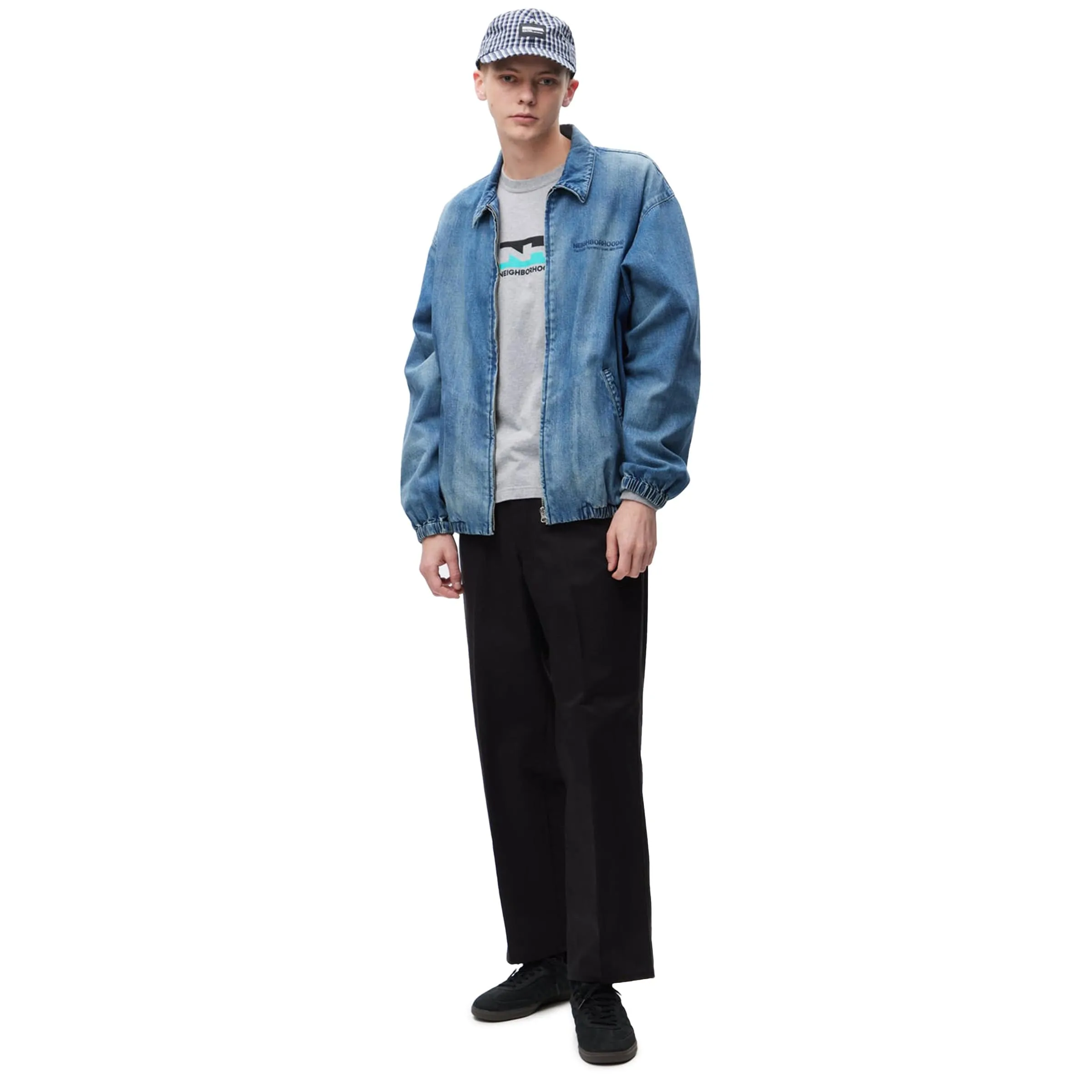 WASHED DENIM ZIP WORK JACKET