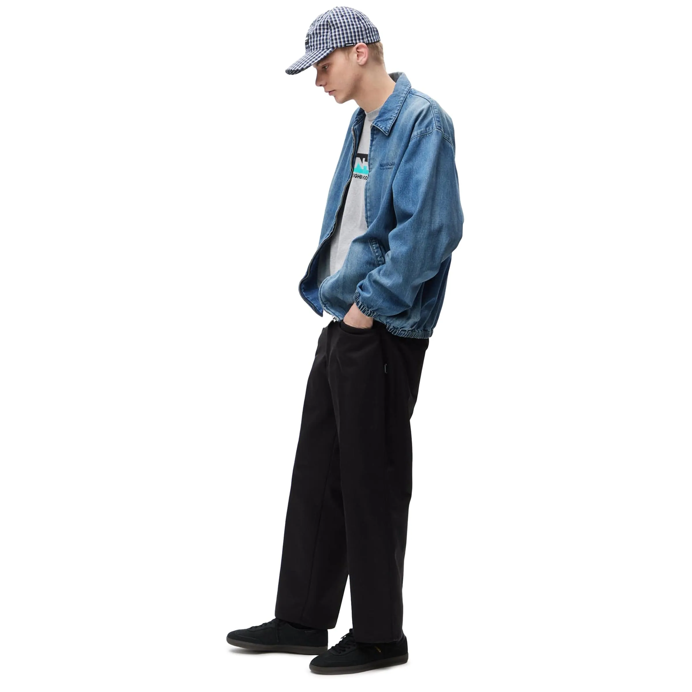 WASHED DENIM ZIP WORK JACKET