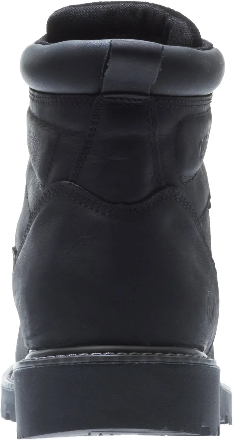 Wolverine Mens Black Leather Floorhand WP 6in Work Boots