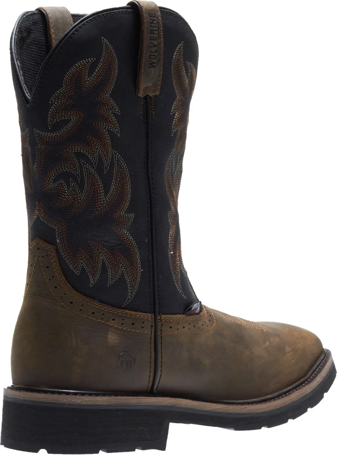 Wolverine Mens Black/Brown Leather Rancher WPF ST Work Boots