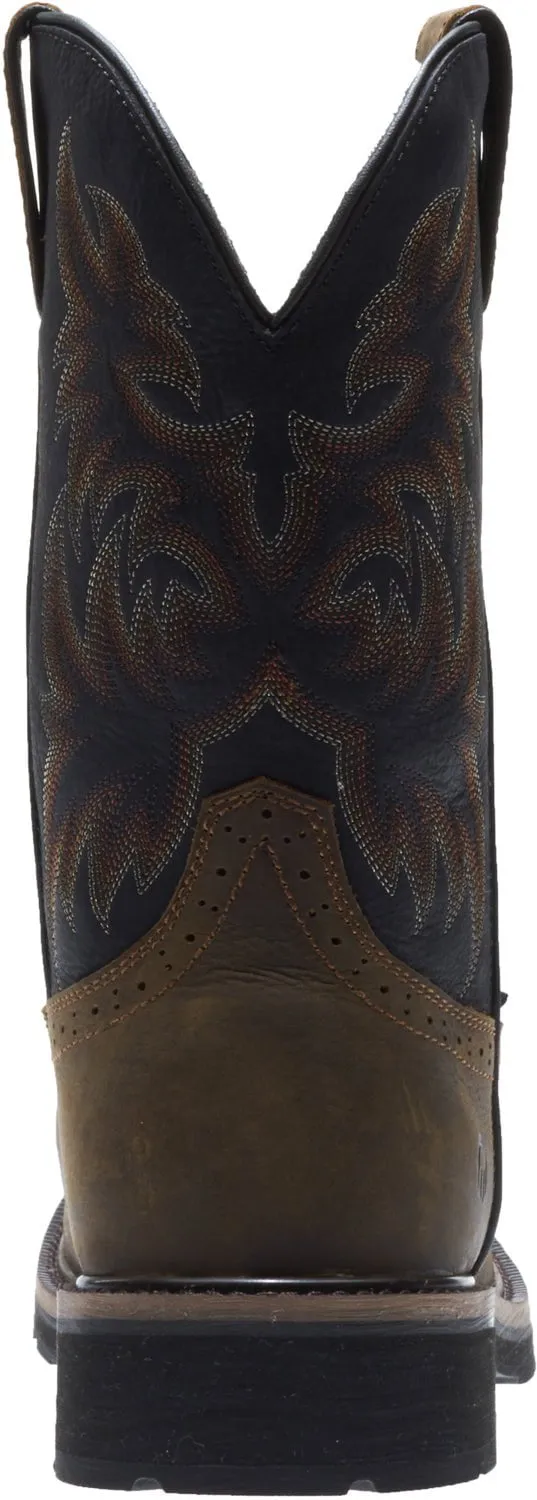 Wolverine Mens Black/Brown Leather Rancher WPF ST Work Boots
