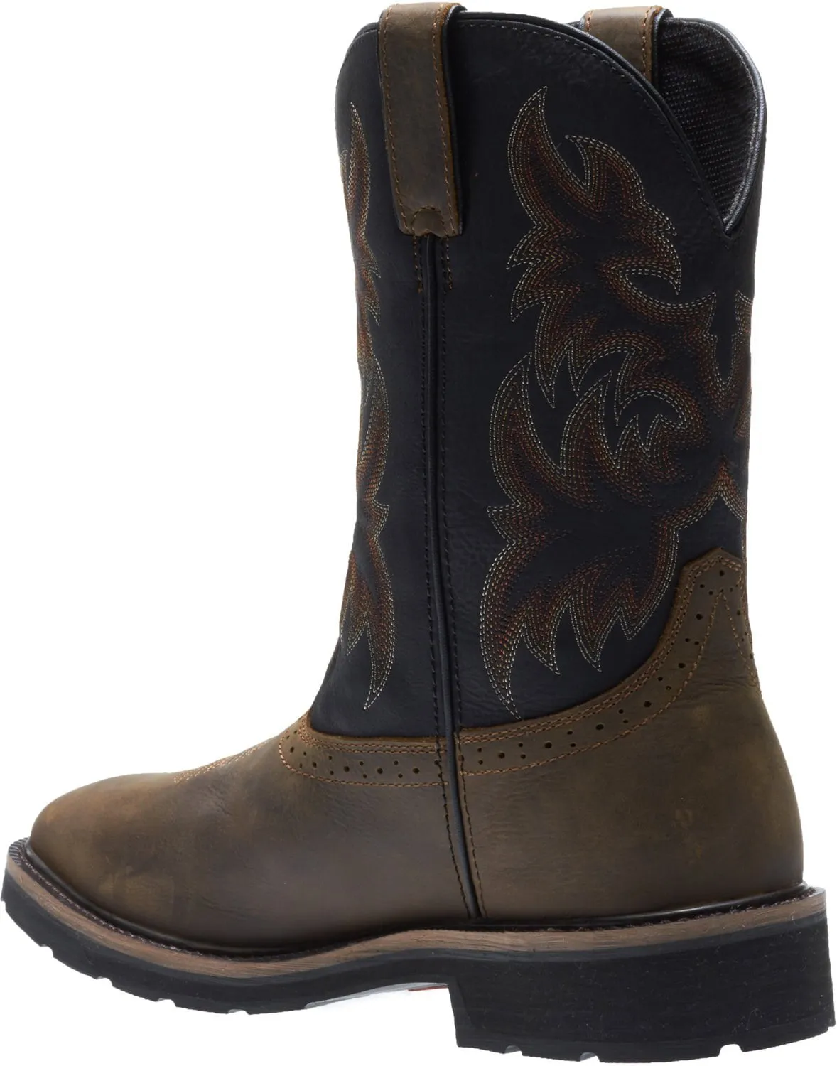 Wolverine Mens Black/Brown Leather Rancher WPF ST Work Boots