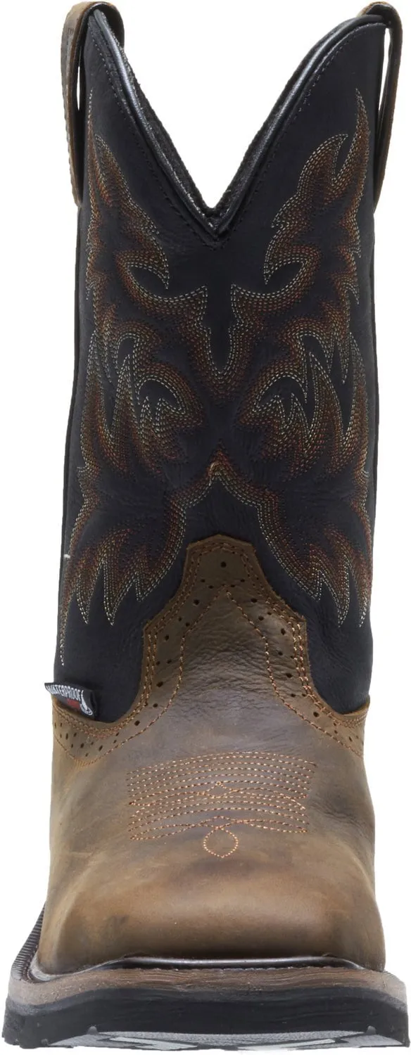 Wolverine Mens Black/Brown Leather Rancher WPF ST Work Boots