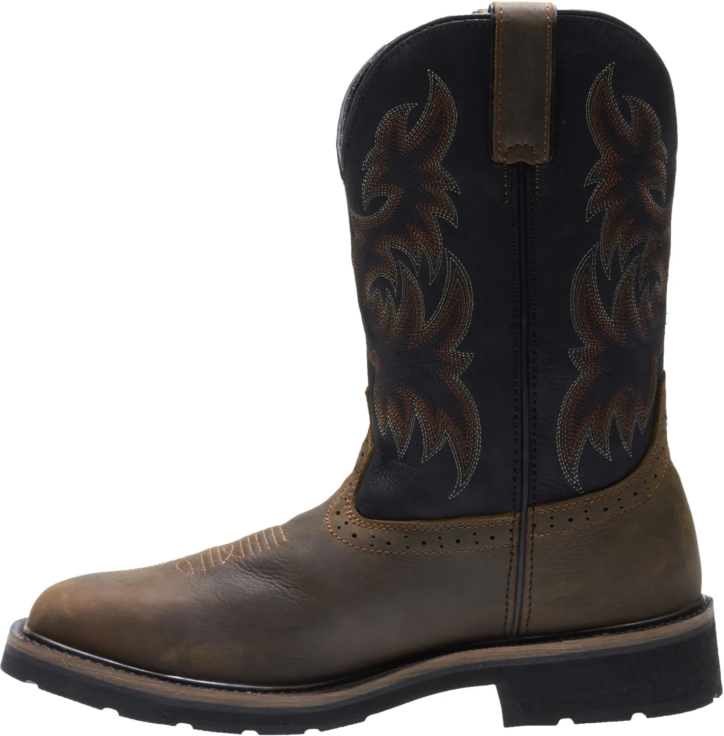 Wolverine Mens Black/Brown Leather Rancher WPF ST Work Boots