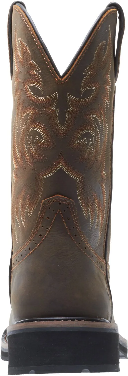 Wolverine Mens Dk Brown/Rust Leather Rancher ST Wellington Work Boots