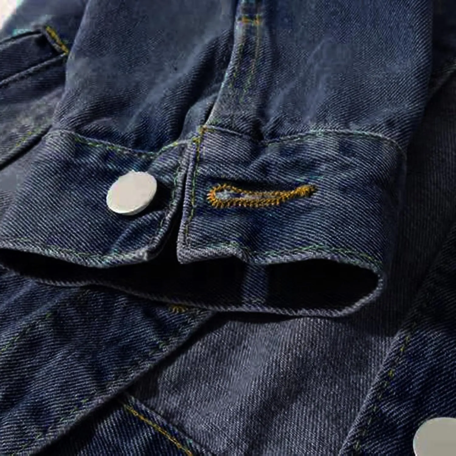 Women's 3/4 Sleeve Colored Cropped Denim Jacket,Womens Cropped Denim Jacket,Light Wash Short Jean Jacket Trucker Coat