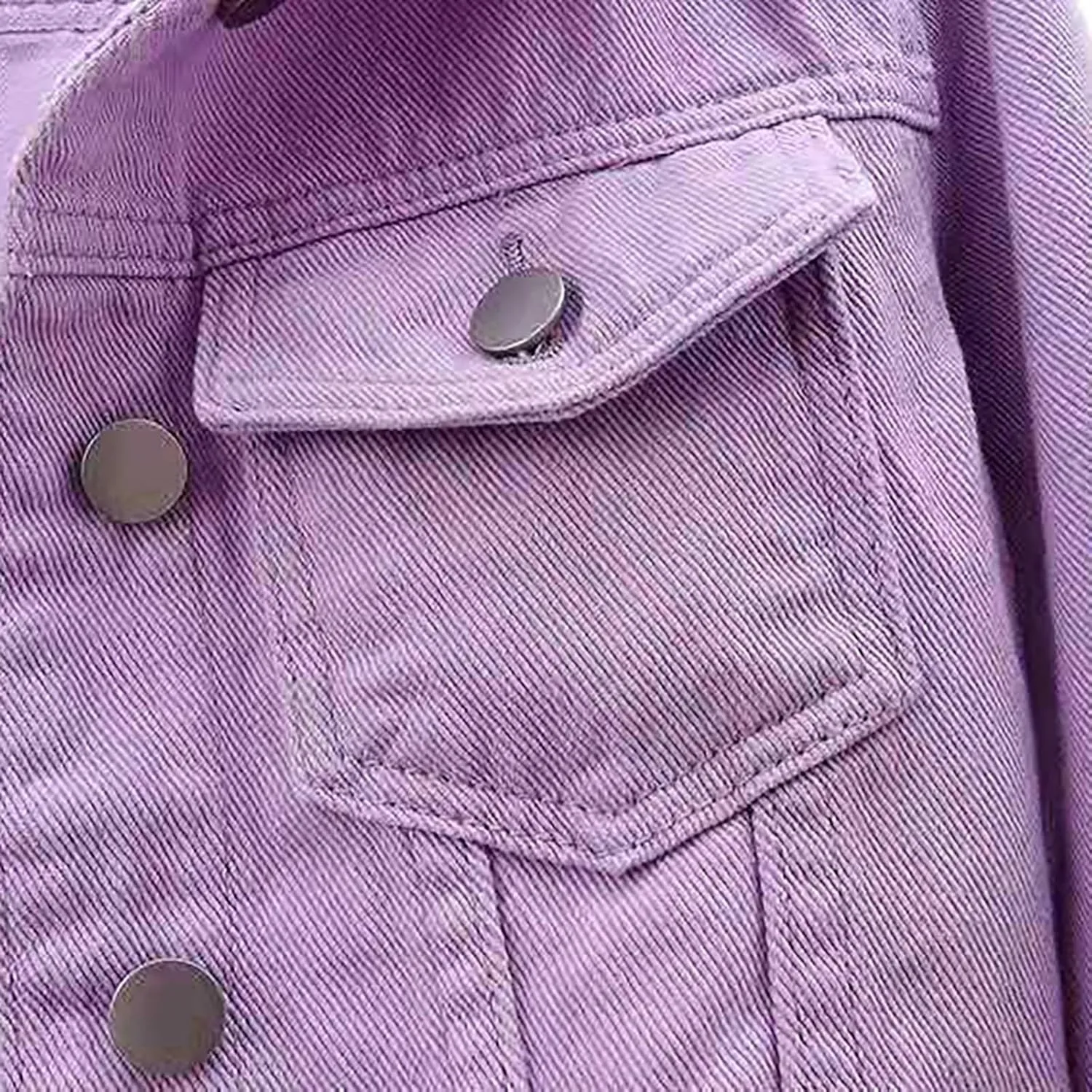 Women's 3/4 Sleeve Colored Cropped Denim Jacket,Womens Cropped Denim Jacket,Light Wash Short Jean Jacket Trucker Coat
